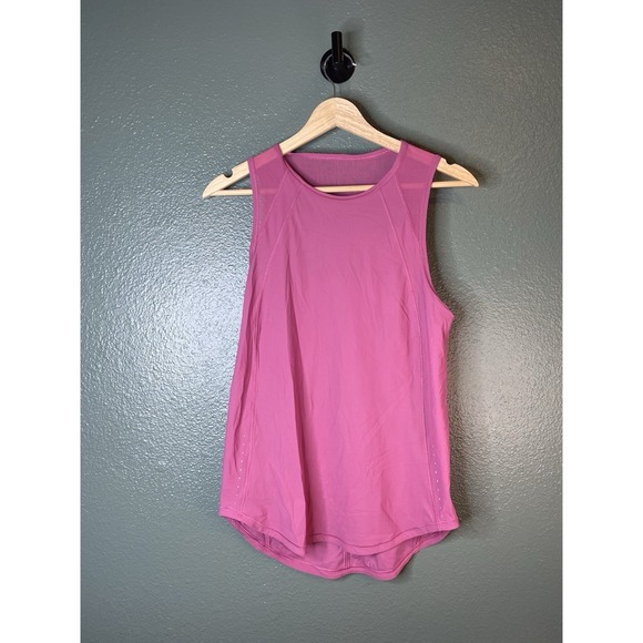 lululemon athletica Tops - Lululemon Sculpt Tank Top Size 4 Sonic‎ Pink Mesh Cut Out Breathable